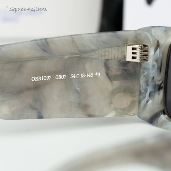 Off-White Women Sunglasses Marble Grey Square OERI097 MILANO 0807 NEW AUTHENTIC main image 5